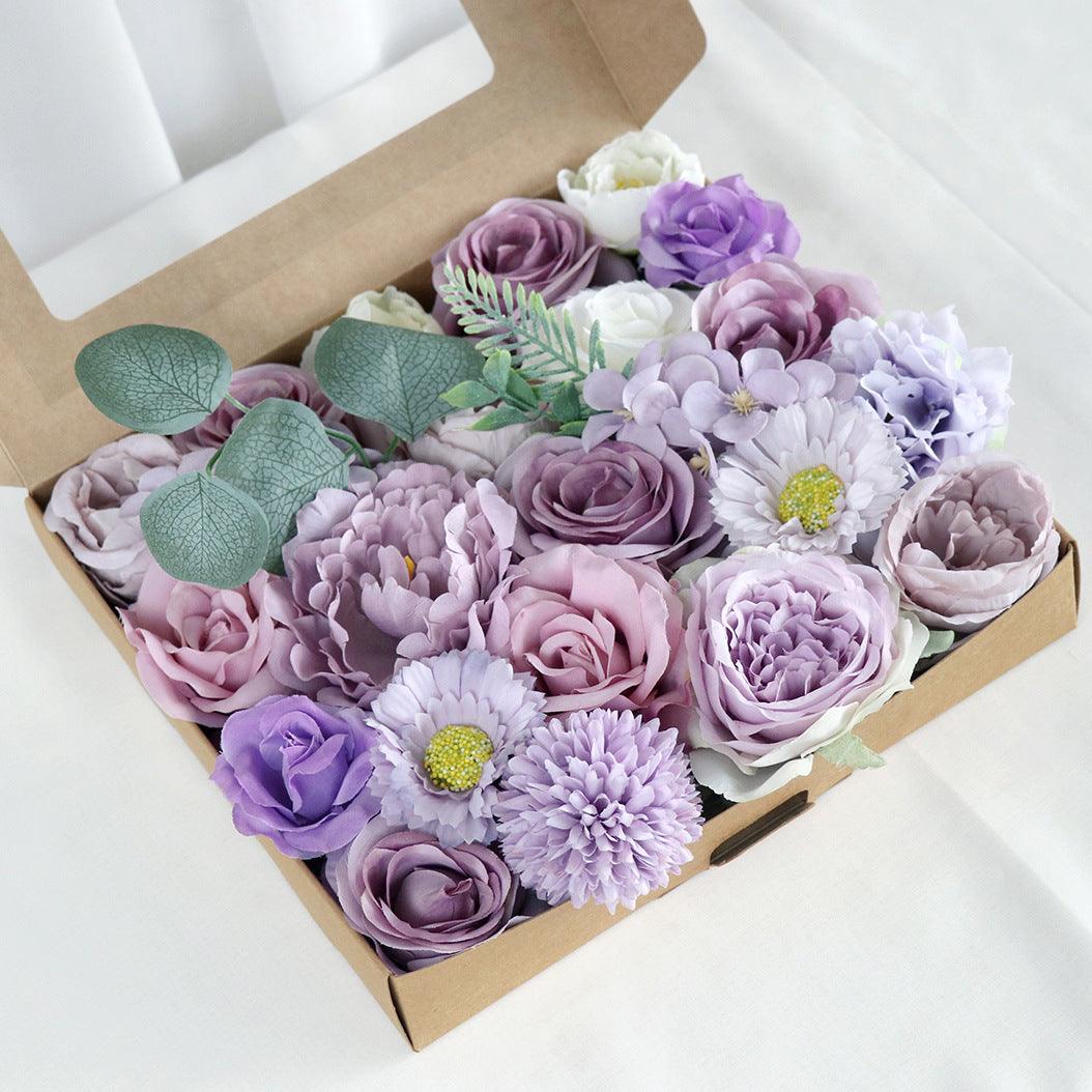 New European Wedding Light purple Simulation Flower Boxes  Figure 3
